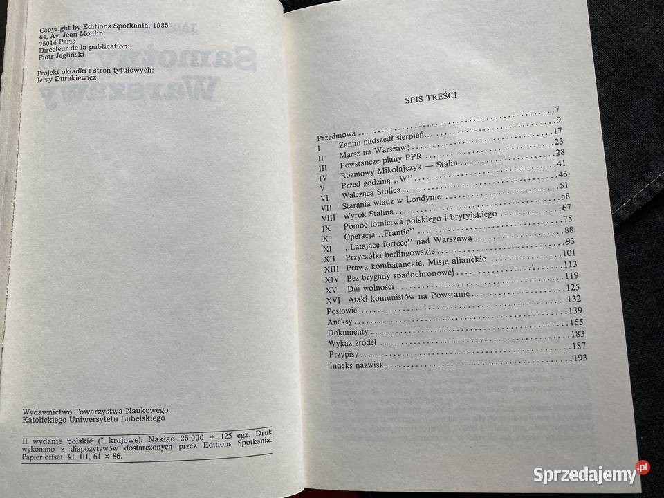 SAMOTNY BOJ WARSZAWYTadeusz Zenczykowski Lublin