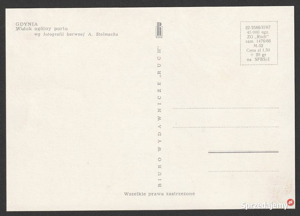 GDYNIA PORT WIDOK OGÓLNY 1967 Łódź