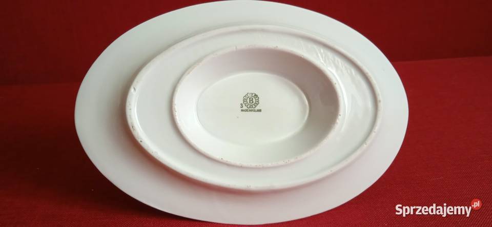 Sosjerka duża sygnowana Porcelana i szkło Świdnica