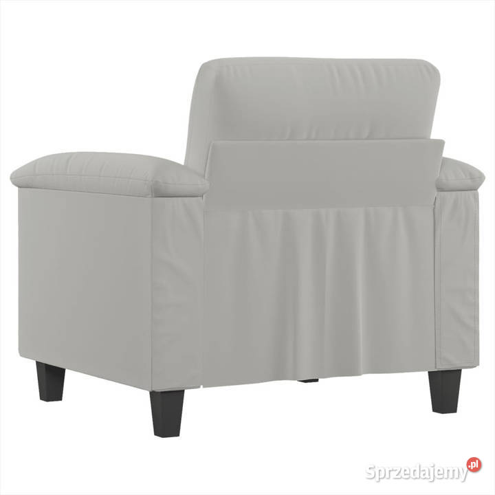 Fotel jasnoszary 60 obity mikrofibrą WM359550 Warszawa