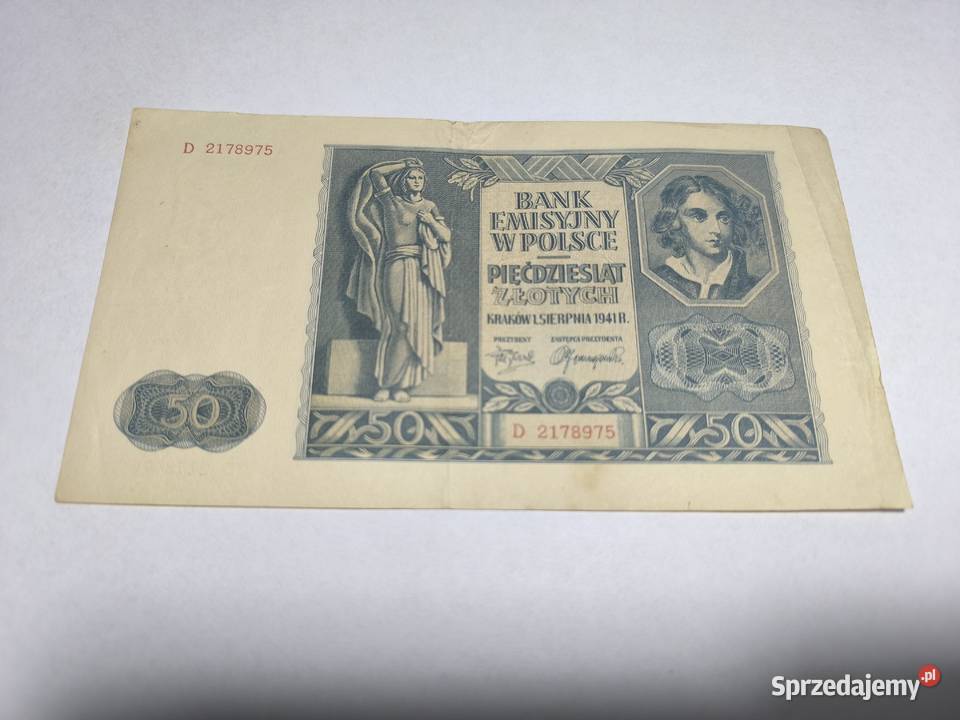 Banknot 50 1941 seria D Numizmatyka