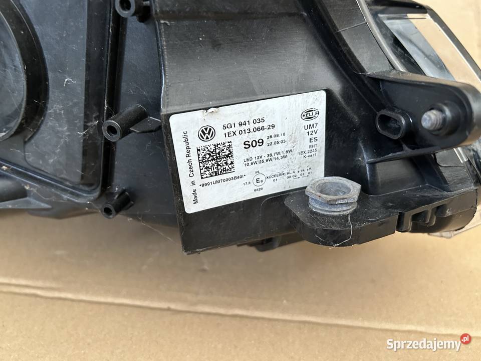 Lampa led volkswagen golf VII 7 Motoryzacja Sulechów