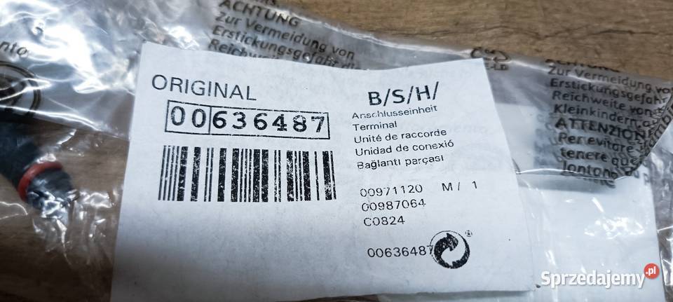 Złączka zaparzacza ekspresu BSH 00636487 mazowieckie Bale