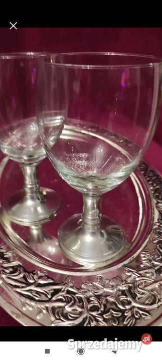 UNIKATOWE KIELICHY VINTAGE NA CYNOWEJ STOPIE ZE łódzkie Pabianice