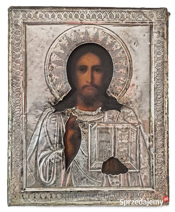Ikona Jezus Chrystus Pantokrator srebro 0258 Warszawa