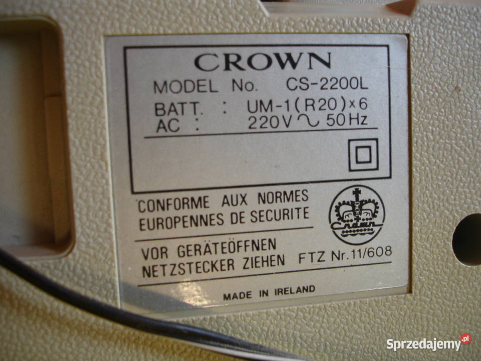 Radiomagnetofon CROWN CS2200L Zielona Góra