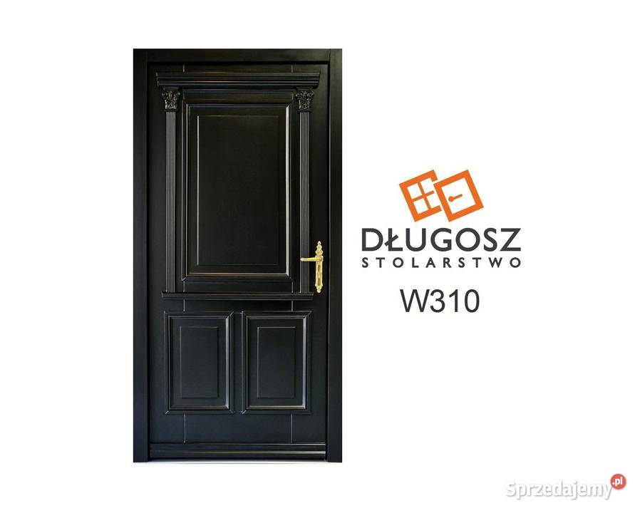 Drzwi DŁUGOSZ zewnętrzne RAL9005 czarne prawe Wrocław