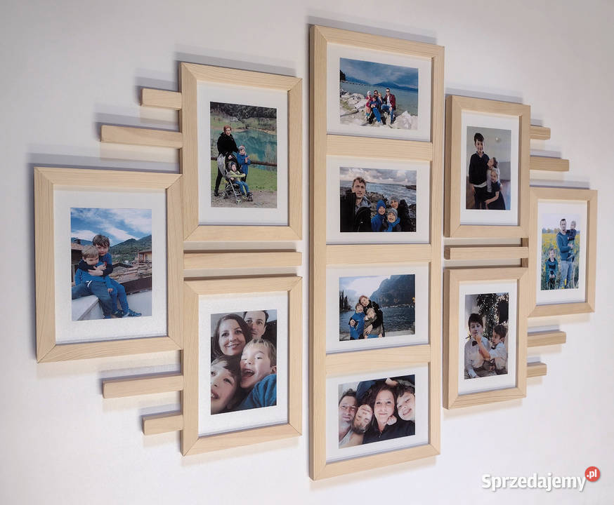 Drewniana Multirama Ramka Na 10 zdjęć 15x21 Wrocław sprzedam