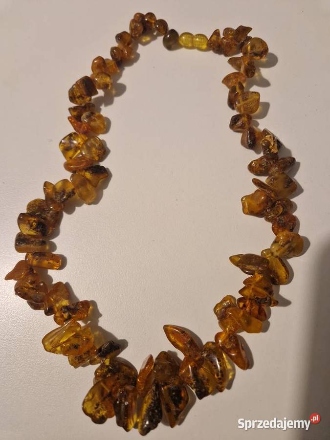 Naszyjnik korale z bursztynu Bystra
