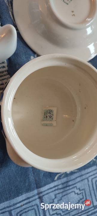 Piękna porcelana Fajans komplet nowa i Lalka PRL