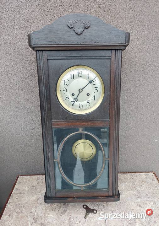 Stary zegar ścienny gabinetowy PHS 1924r ładny pomorskie Tczew