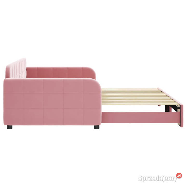 Sofa rozsuwana różowa aksamit 100x200 WM3196939 Warszawa