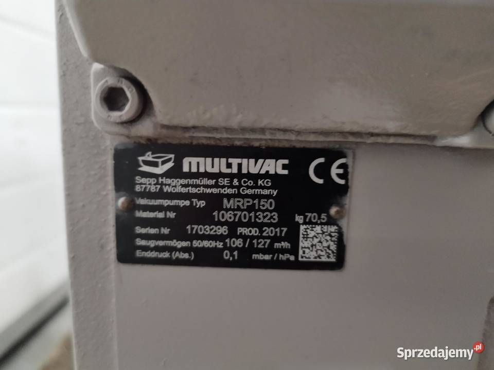 Pompa Próżniowa Multivac MRP 150 sprzedam