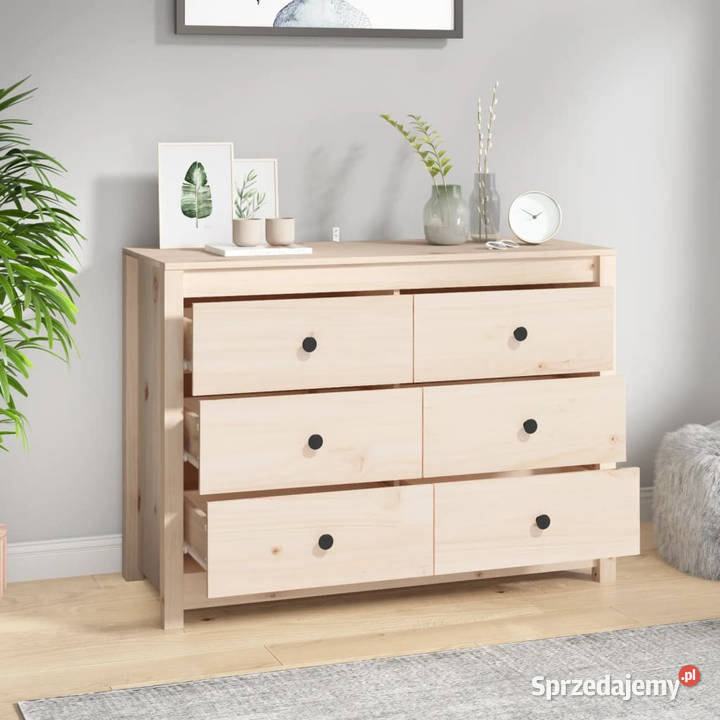 Komoda 100x40x72 lite drewno sosnowe WM821764 mazowieckie Warszawa
