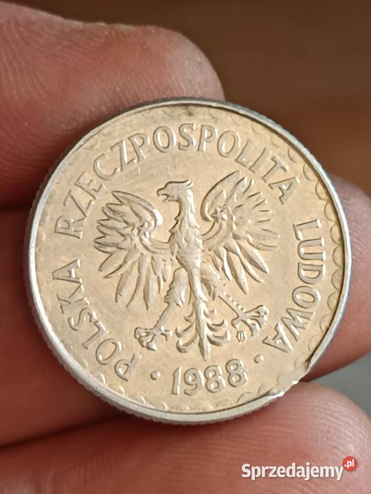 Sprzedam monetę 1 zloty 1988 odkrój blachy Chełm sprzedam