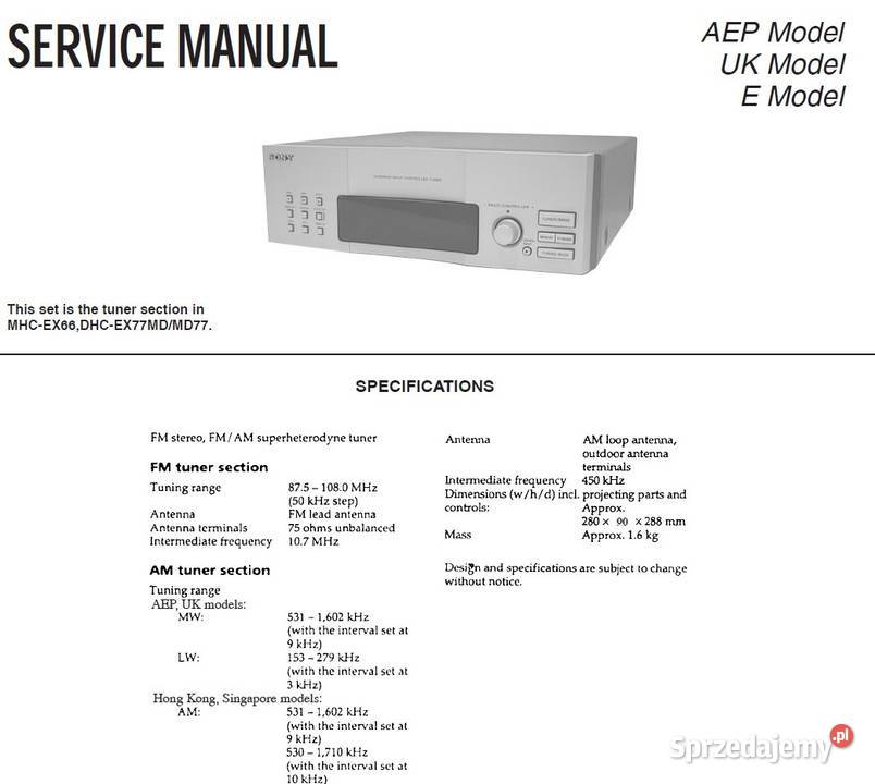 tuner SONY STEX770 RDS Stereo Wysyłka Kraków