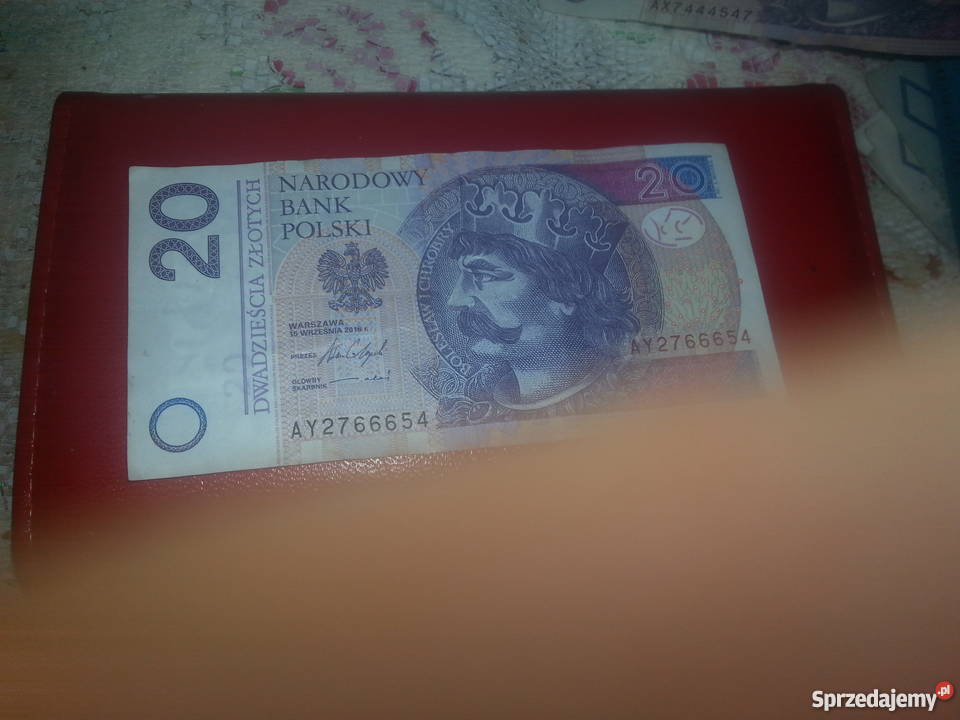 Banknot 20zl 666 444 i lustrzanka