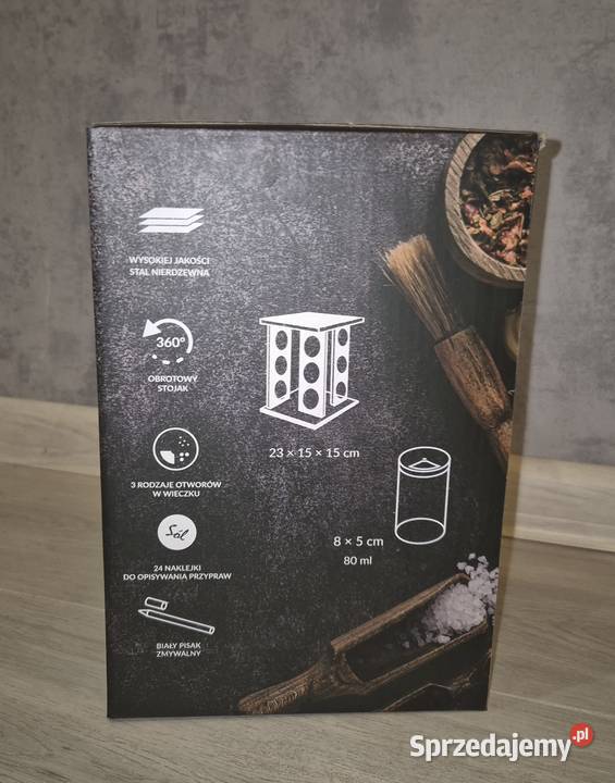 Przyprawnik obrotowy stojak na 12 przypraw Nowy Łódź