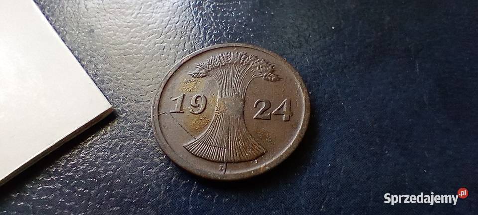 Stare monety 2 rentenpfennig 1924 D Niemcy Lesko
