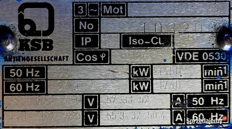 silnik elektryczny 30kW 1450obr 3fazowy