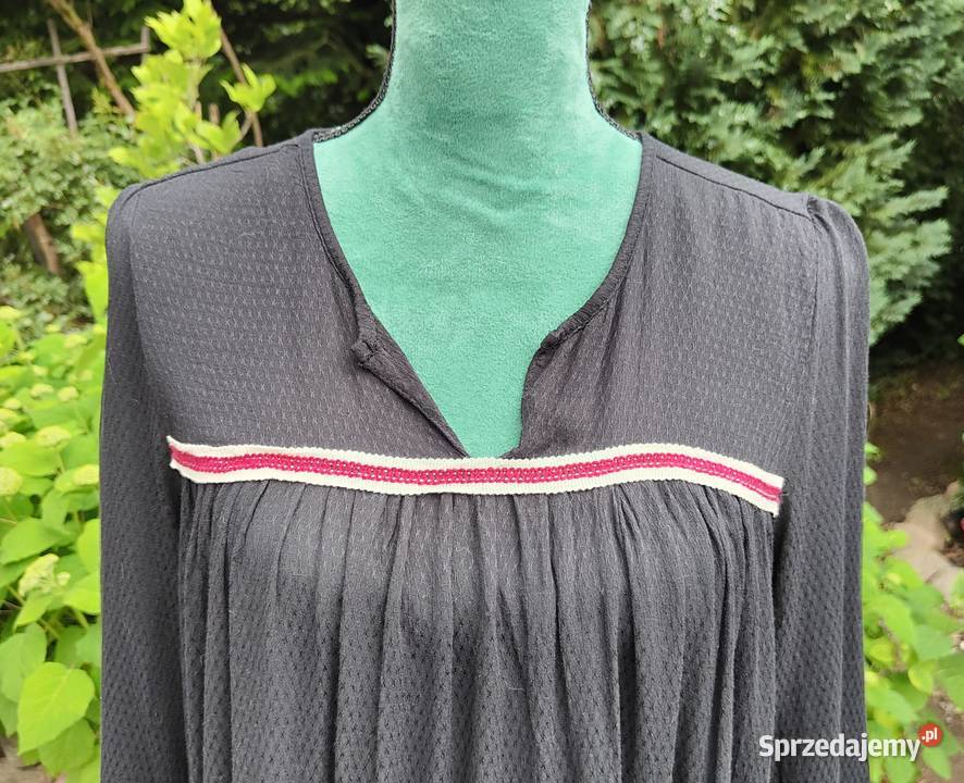 Czarna bluzka tunika Esmara 42 XL wiskoza top