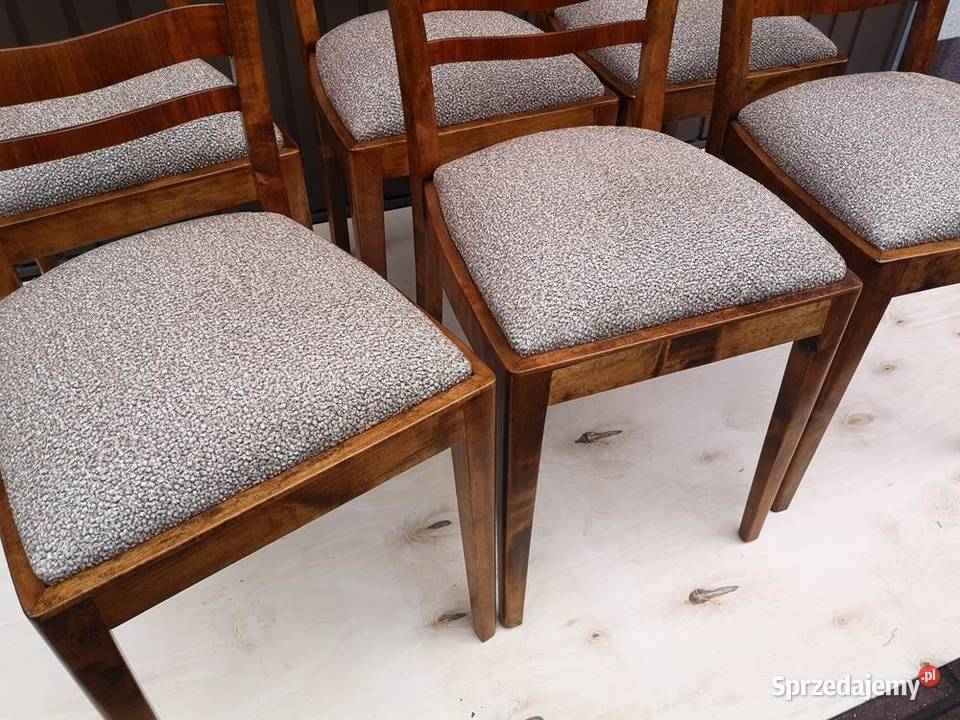 Krzesła ARTDECO Stare Antyk Komplet 6 Sztuk Swarzędz