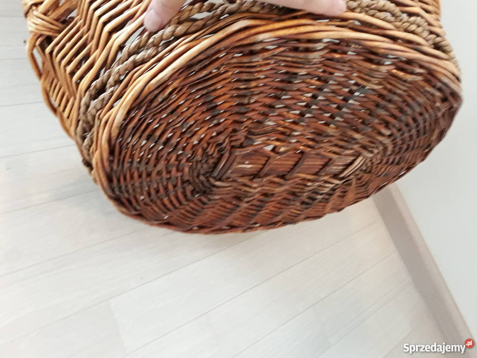 duży wiklinowy koszykna prezent rączka na kwiaty Gdańsk