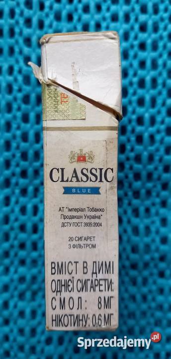 Classic Blue Paczka kolekcjonerska papierosów mazowieckie Małkinia Górna