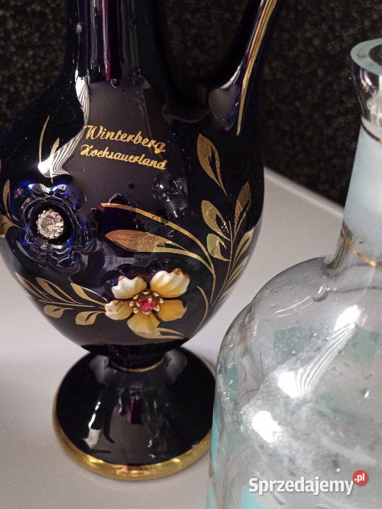 Porcelana wazon Karafka na nalewkę krysztal Nowy Sącz