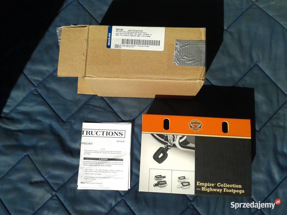 Harley podnóżki pasażera Empire spacerówki chrom śląskie Rybnik