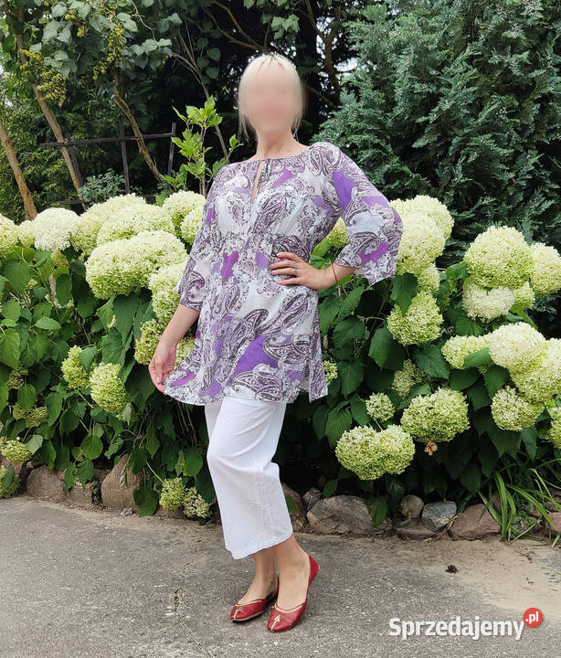Boho tunika Benetton S 36 bawełna hippie bluzka zachodniopomorskie Szczecin