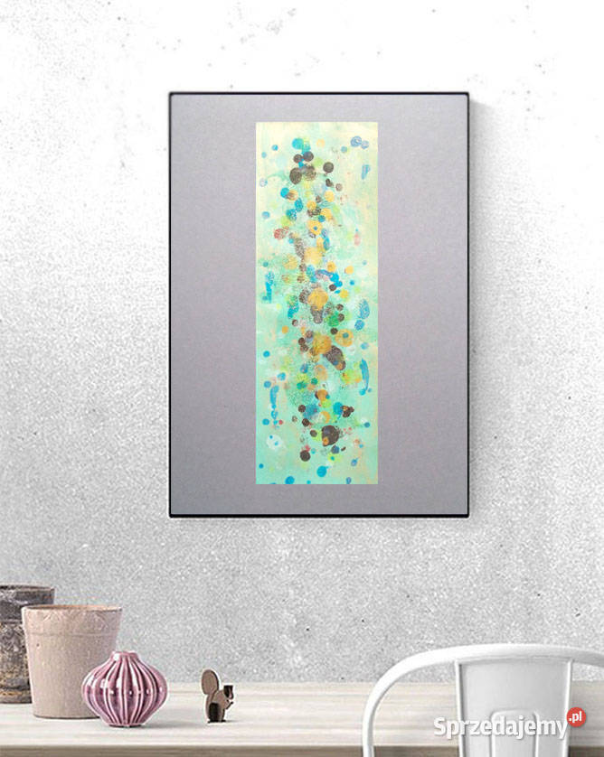 abstrakcja rysunek dekoracja minimalizm odcienie zieleni Łódź sprzedam