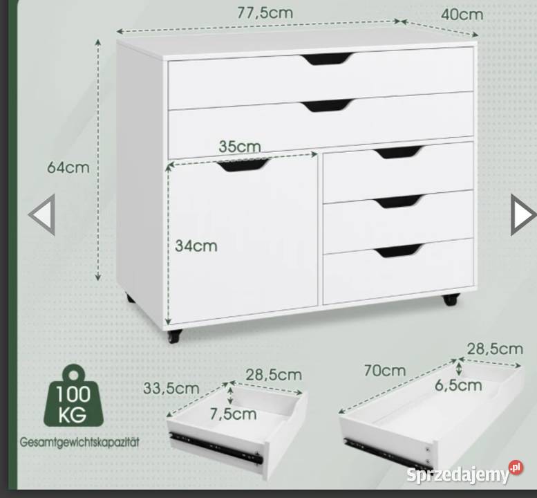Szafka komoda na kolkach Siedlce