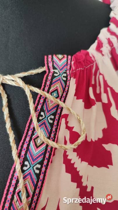 Włoska bluzka z wiskozy w stylu boho łódzkie