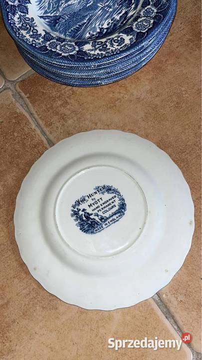 Talerzyk niebieska angielska porcelana Gdańsk