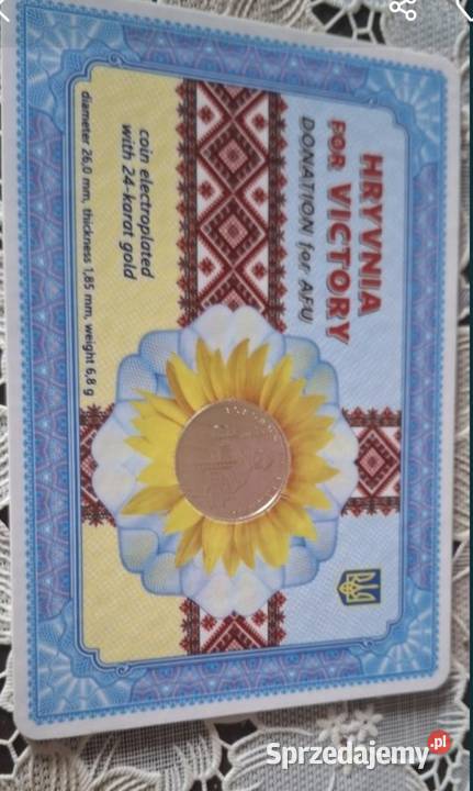 Pamiątkowa moneta platerowana 24 kartowym zlotem śląskie Bieruń