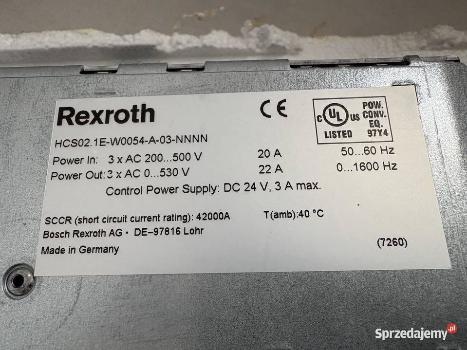 Bosch Rexroth HCS021E W0054 A 03 NNNN R911298373 Warszawa