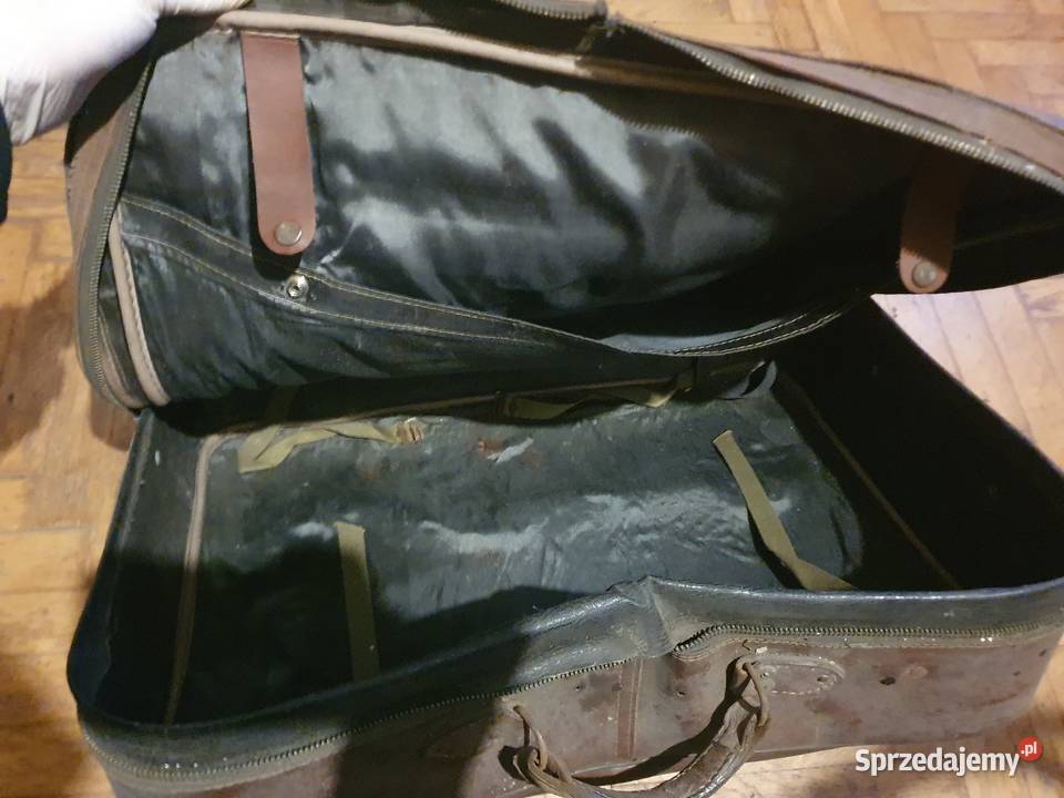 Walizka stara duża skórzana vintage Warszawa