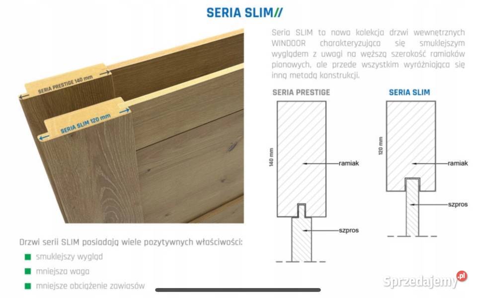 Windoor drzwi Elegance seria SLIM 6 kolorów Budowa wielkopolskie Poznań