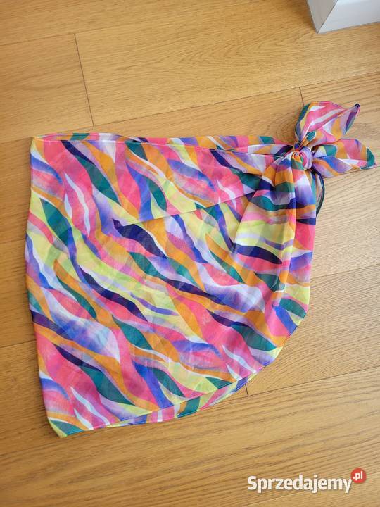 Krótki sarong chusta plażowa wielokolorowa XSS różowy Pozostałe małopolskie Liszki