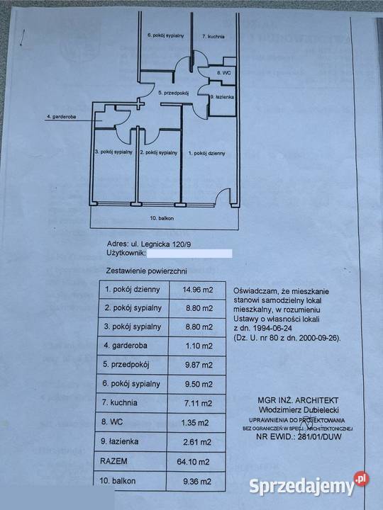 4 oddzielne pokoje osobna kuchnia balkon Popowice
