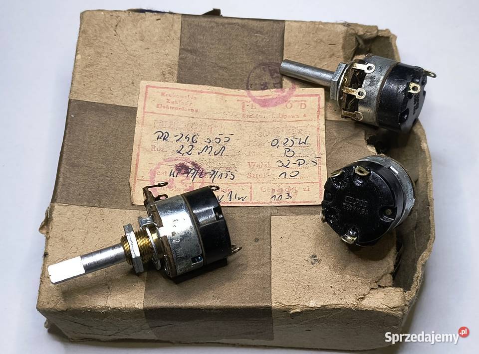 Potencjometr z wyłącznikiem 22M B Unitra TELPOD Gdańsk