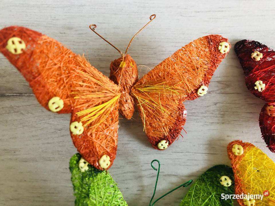 Wielkanoc ozdoby motylki zawieszki 4 sztuki Łódź