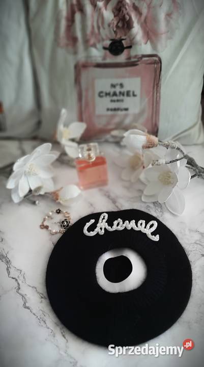 beret czarny z angorki Warszawa