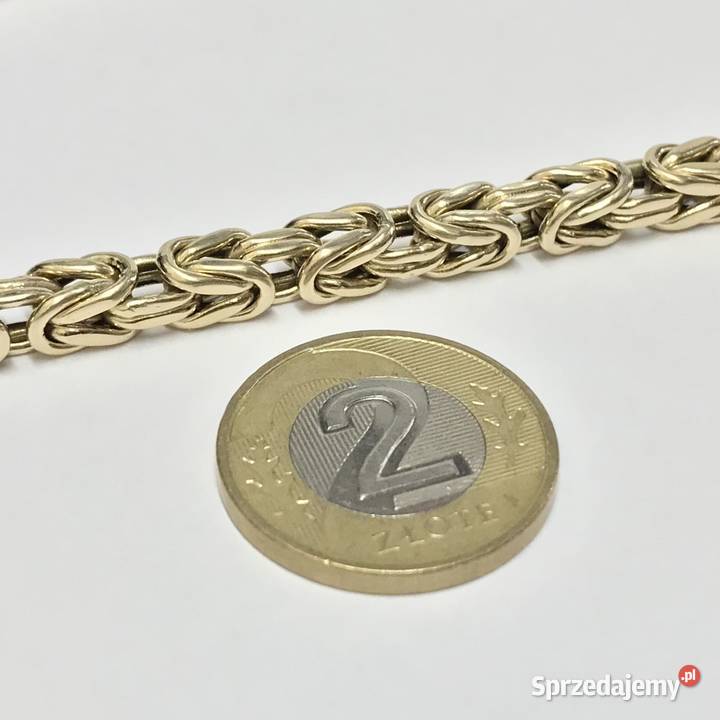 Złoty ŁAŃCUSZEK męski 14K KRÓLEWSKI splot CUD 66 Warszawa