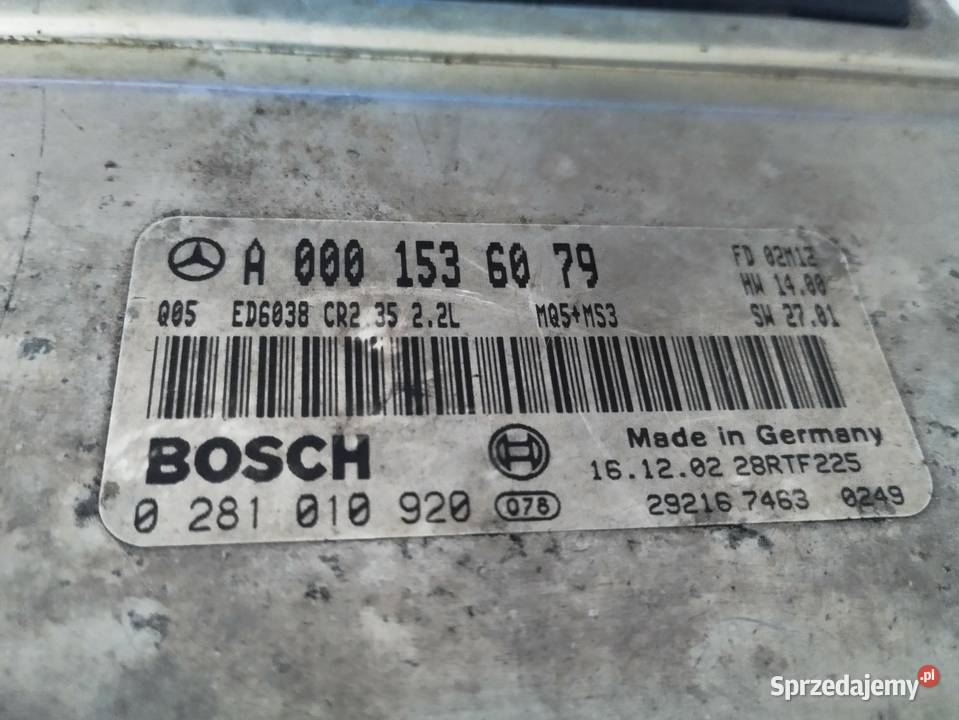 Sterownik Silnika Sprinter 0281010920 dostawcze Wałbrzych