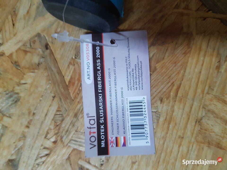 MŁOTEK ŚLUSARSKI FIBERGLASS MŁOTKI 2000 G włókno wielkopolskie Głogowa