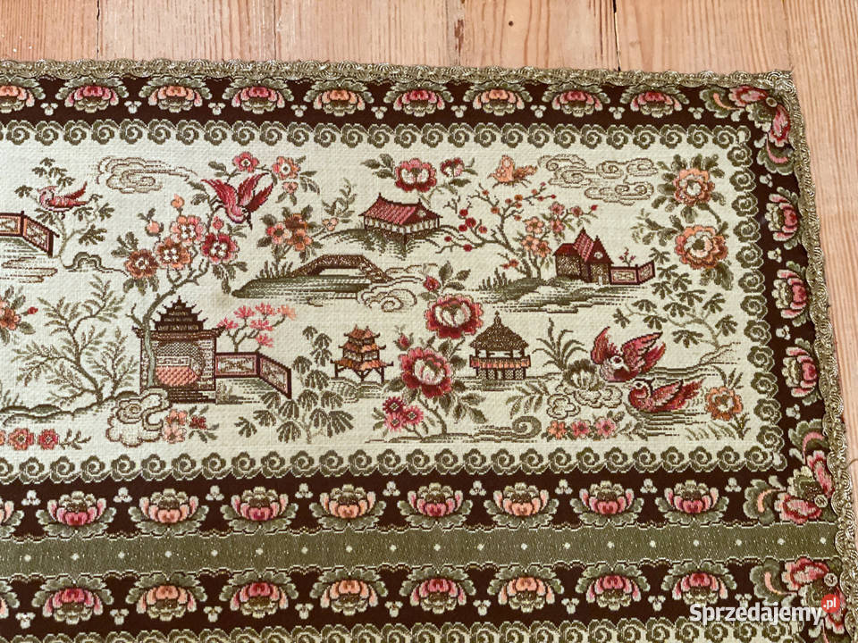 narzuta kapa bieżnik stylowa antyk ze złotą Warszawa