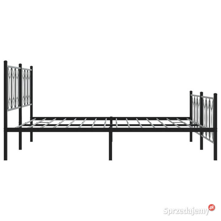 Metalowa rama łóżka z wezgłowiem i zanóżkiem 90cm
