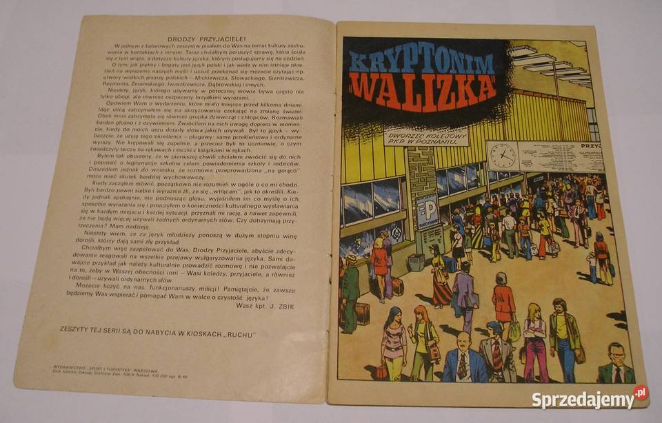 KAPITAN ŻBIK KRYPTONIM WALIZKA 1976 WYDANIE 1 Komiksy Łódź